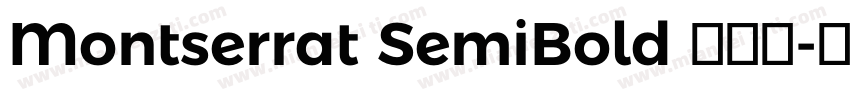 Montserrat SemiBold 半粗体字体转换